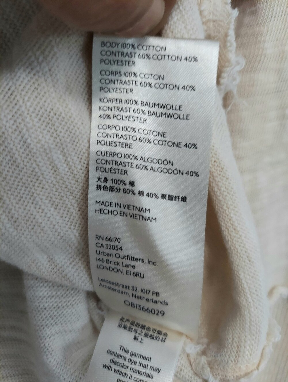 We The Free Cotton Ivory Long Sleeve Knit Henley Top Distressed Edges Small - Picture 8 of 12